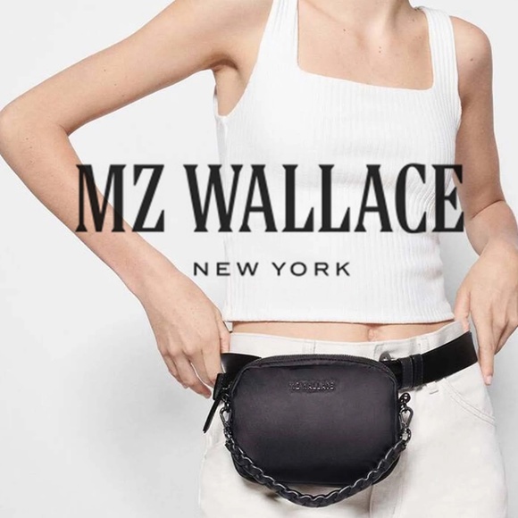 MZ Wallace crossbody Sling Bowery Convertible Bag Black Waist Belt - Picture 1 of 16
